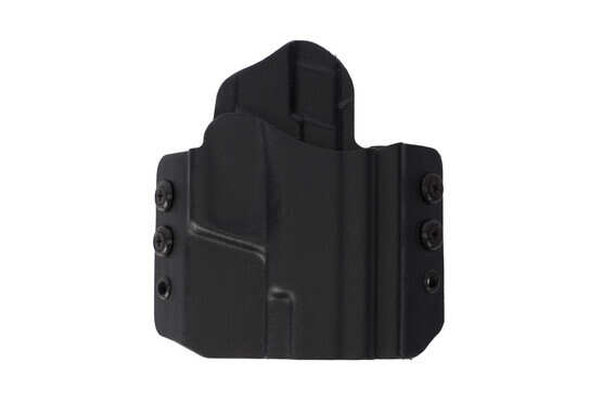 HSGI's black OWB Holster securely holds your compact Smith & Wesson pistol, perfect for right handed draw
